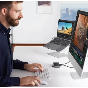 UGREEN CM662 USB KVM Switch USB 3.0 Switcher KVM Switch for PC Keyboard Mouse Printer 2 PCs Sharing 4 Devices USB Switch