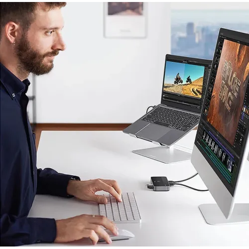 UGREEN CM662 USB KVM Switch USB 3.0 Switcher KVM Switch for PC Keyboard Mouse Printer 2 PCs Sharing 4 Devices USB Switch