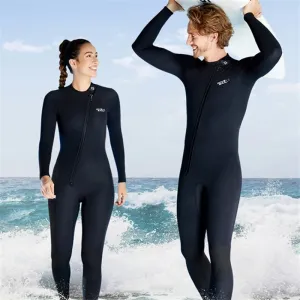DIVE&SAIL 3mm Warm Neoprene Long Sleeve Wetsuit High Elasticity Wear-resistance Diving Suit Thermal Suit for Surfing Snorkeling Diving Swimming