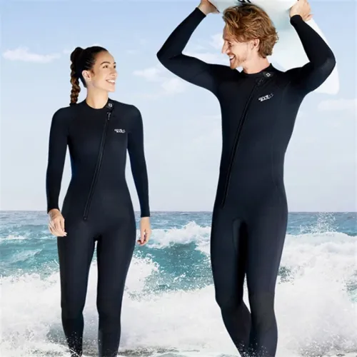 DIVE&SAIL 3mm Warm Neoprene Long Sleeve Wetsuit High Elasticity Wear-resistance Diving Suit Thermal Suit for Surfing Snorkeling Diving Swimming