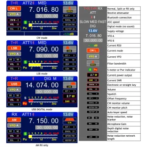 FX-4CR 3rd Generation V3 Radio SDR HF Transceiver 1-20W Adjustable Power USB LSB CW AM FM Modes Bluetooth Type-C Port