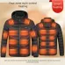 TENGOO HZ-23 23 Zones Heating Jacket Zipper Adjustable Size USB Charging Smart Thermal Warm Jacket Men's Heated Hooded Coat Outdoor Sportswear
