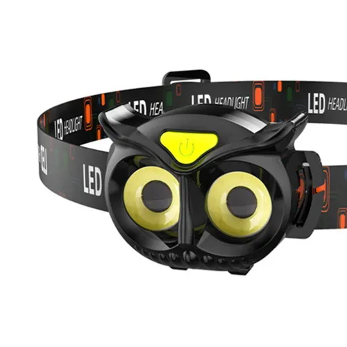 Wide Angle Light Owl LEHeadlamp Mini Strong Light Portable Outdoor Exploration Camping Fishing COB Head Lamp Headlight