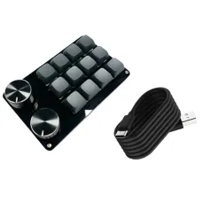 9/10/12/15 Keys Type-C Wired Mechanical Keypad with Dual Knobs Hot Swap Customized PC Gaming Keyboard for Office Computer Macro Design