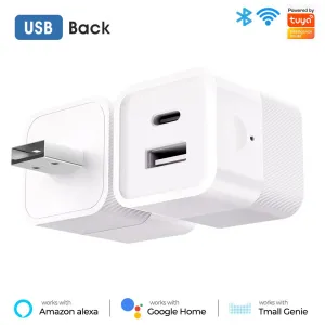 Tuya Smart USB WiFi Power Adapter Charger Timer Switch Type C for Smart Home LED Light Control