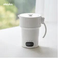 olayks Portable Folding Electric Kettle 0.6L Home Portable Travel Electric Kettle Insulation Kettle