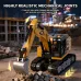 TRASPED HG4-301 RTR 1/64 2.4G Mini RC Excavator Alloy Bucket 270 Rotation Support App Remote Controlled LED Light Sound Engineering Vehicles Two Speed Desktop Toys Model Collection Gift For Boys