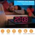 Versatile Colorful LED Digital Alarm Clock with 180 Degree Projection Adjustable Brightness /Indoor Temperature Dual Power Source Large Screen 12/24H For Home Office Classroom