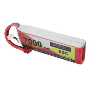 ZOP Power 7.4V 7000mAh 65C 2S LiPo Battery T Plug for RC Car