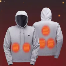 TENGOO HS05G Smart Heated Sweatshirt 5 Heating Areas Quick Heating USB Rechargeable Washable Safety Fashion Oversize Jacket