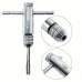 Adjustable T-Handle Ratchet Tap Wrench with 5pcs Metric Tap Set M3-M8 Sturdy Steel Ideal for Metal Wood Plastic Aluminum
