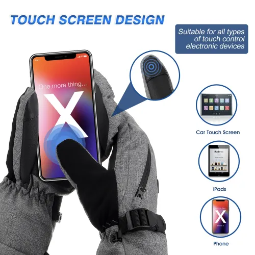 MOHOO Ski Gloves Winter Gloves Men Waterproof Warm Mittens for Women Snowboard Gloves Mittens for Winter