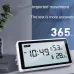 2Pcs Deli Electronic Thermometer Hygrometer Weather Station with High Precision 0.1 Temperature Humidity LCD Display Clock Function Long Battery Life- Ultimate Indoor Weather Monitoring Station