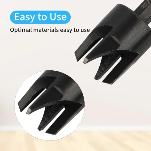 8pcs Wood Plug Cutter Drill Bit Set Cobalt Steel Plug Cutter Set Hex Shank Design 1/4 3/8 1/2 5/8 Inch Woodworking Tools High Precision Wear Resistant
