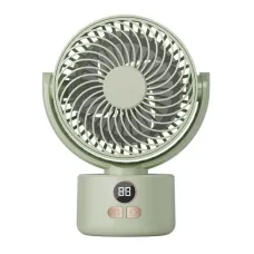 Tevorex Compact USB Rechargeable Desk Fan Quiet Large Battery Display Rotating Cooling Airflow for Home Office Outdoor