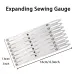 Aluminum Alloy Expanding Sewing Gauge Adjustable 24 Inch Button Guide Measurement Tool for Pleats Crafts Snaps Shirring Smocking Clothing Drapery and Woodworking