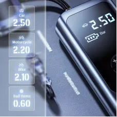 12V 150PSI Smart Mini Cordless Car Tire Inflator Pump with Built-In LED Light 8000mAh Portable Car Air Compressor Electric Cordless Tire Inflator Pump for Car Motorcycle Balls