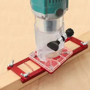 2 in 1 Invisible Fastener Slotting Bracket Woodworking Router Base Mortising Jig for Electric Wood Routers with 64-65mm Diameter