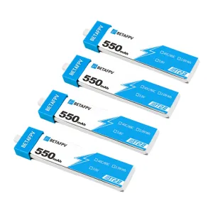 4PCS BETAFPV BT2.0 550mAh 1S 40C for BETAFPV Meteor75 Pro FPV Racing Drone