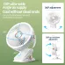 Mini Clip Fan Cordless Electric Ceiling Fan with LED Light Electric Fan USB Rechargeable Student Portable Desktop Camping Small Fan Air Circulator Clip-on for Home Camping Desktop