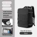 40*25*20cm Waterproof Nylon Travel Backpack 180 Open Design Laptop Clothing Shoes Compartment Luggage Bag with Trolley Strap