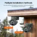 3MP Solar Powered Cameras WIFI Wireless Outdoors 360 View Animal Monitoring Camouflage PTZ Security Camera
