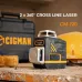 EU US Direct CIGMAN CM-720/CM-720SE Laser Level Tool with 2x360 Self Leveling Line Rechargeable Type-C Battery Magnetic L Bracket Professional Construction Equipment for Picture Hanging and Home Decoration