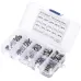 200pcs 304 Stainless Steel Set Screw M3 M4 M5 M6 M8 Allen Head Socket Hex Grub Screw Set Cup Point Assortment Kit Metric