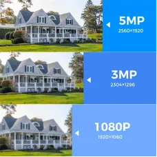 Hiseeu 8WK-4HBC25 Wireless Camera Security System Kit 5MP 5X Digital PTZ 4CH Outdoor CCTV Camera Set 2 way audio IP66 Video Surveillance for Home Safety EU Plug