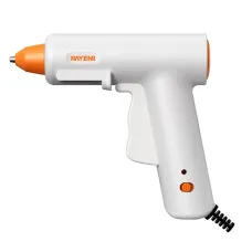 RAYENR Home Hot Melt Glue Gun 20W 110V-240V Quick Preheat 7mm Sticks Aluminum Alloy Nozzle Compact Design 30PCS/60PCS Optional Glue Sticks