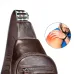 BULLCAPTAINN Genuine Leather Men's Chest Bag with Phone Holder Multi-Layer Large Capacity Shoulder Pack Travel Outdoor Comfy Wide Strap Messenger Bag