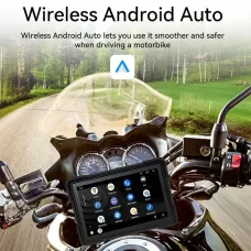 5 Inch Motorcycle Touchscreen Wireless Carplay Player DVR Android Front Rear Dual Camera bluetooth IP66 Waterproof with GPS Navigation