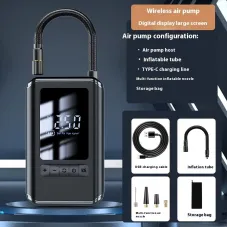 150PSI Portable Air Compressor for Car Tires with Automatic Shut off Digital Pressure Gauge Emergency LED Light Cordless Automotive Pump