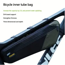 ENLE2.5L Bicycle Inner Tube Bag Waterproof Side Zipper Night Reflective Strip Narrow Edge Bike Triangle Front Beam Frame Bag