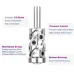 Carbide Insert Flush Trim Router Bit 32mm Dia 1/2" Shank 50mm Cutting Length Top/Bottom Bearing for Woodworking and CNC Engraving