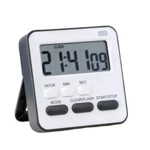 LED Digital Kitchen Timer 24-Hour Countdown Memory Function Dual Alarm Snooze Magnetic Base Optional Colors