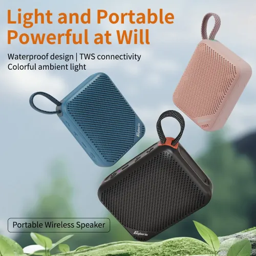 Cyboris T102 Outdoor Portable Bluetooth Speaker 45mm Large Driver 1000mAh Large Battery Support TF Card Playback Hands-Free Calling Portable Speakers
