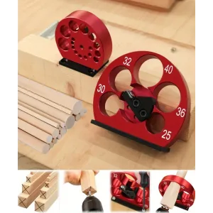 Adjustable Drill Milling Dowel Round Rod Tool with Carbide Blade 25-40mm Holes Electric Drill Milling Dowel Maker Jig