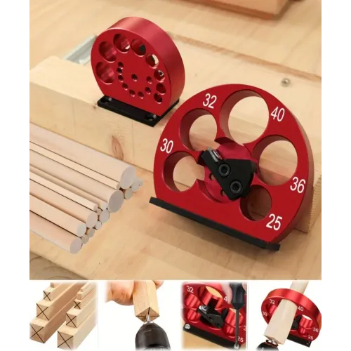 Adjustable Drill Milling Dowel Round Rod Tool with Carbide Blade 25-40mm Holes Electric Drill Milling Dowel Maker Jig