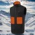 TENGOO 9 Zones Heating Vest for Men USB Charging Thermal Electric Heated Sleeveless Stand Collar Coat Washable