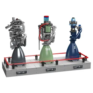 Mould King 10247 Raptor Rocket Engine Model Building Block Technical Car Engine Assembly Brick Science Discovery Toys Chrismas Gift