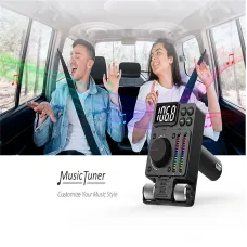 bluetooth 5.3 Car Wireless FM Transmitter Radio Adapter PD30W QC3.0 Fast Charging Car MP3 U Disk HiFi Music Player Accessories