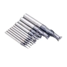 Drillpro 1-10mm HRC55 TiAlN 2 Flutes End Mill Cutter Tungsten Carbide Milling Cutter CNC Tool