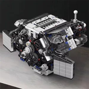Mould King 10230 Technical Car Engine Toys The Motorized A8 Car W12 Twin Turbo Engine Building Block Brick Set Assembly 871PCS Kids Christmas Gift