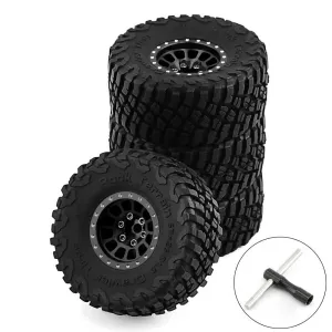 4pcs 1.0 inch Climbing Car Aluminum Alloy RC Car Wheel Tire for 1/18 TRX4M SCX24 FMS FCX18 FCX24 Furitek FX118 Off-road Parts