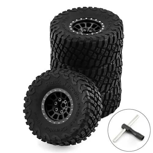 4pcs 1.0 inch Climbing Car Aluminum Alloy RC Car Wheel Tire for 1/18 TRX4M SCX24 FMS FCX18 FCX24 Furitek FX118 Off-road Parts