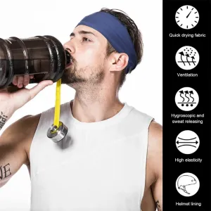 KALOA1Pcs Sports Headband Running Fitness Soft Elastic Sweatband Quick-Dry Hairbands for Outdoor Cycling Jog Tennis Yoga Gym