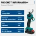 Drillpro 24V Cordless Pruning Shears 30mm Maximum Cutting Diameter with Strong 750W Power 7500mAh Battery for 80-180 Minutes of Work Comes with Extra Blade Sets Efficient Garden Tool