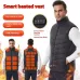TENGOO 4 Control 27 Zone Heating Vest Men Women Electric Constant Temperature Control Winter Warm Heated Sleeveless Jacket (Not Included The Power Bank)