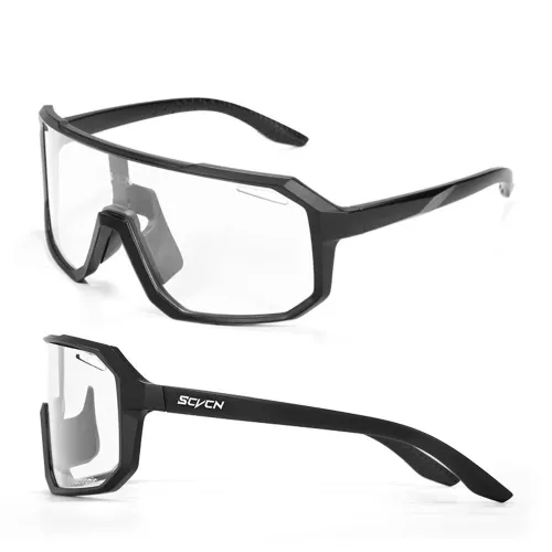 SCVCN Photochromic Cycling Glasses for Men Women UV400 Outdoor Sports Running Driving Sunglasses Road Bicycle Goggles
